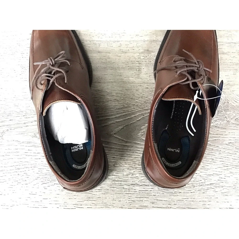 Nunn Bush Mens Marcell Bicycle Oxford Brown Leather Size 12 M Shoe 83364-200 New